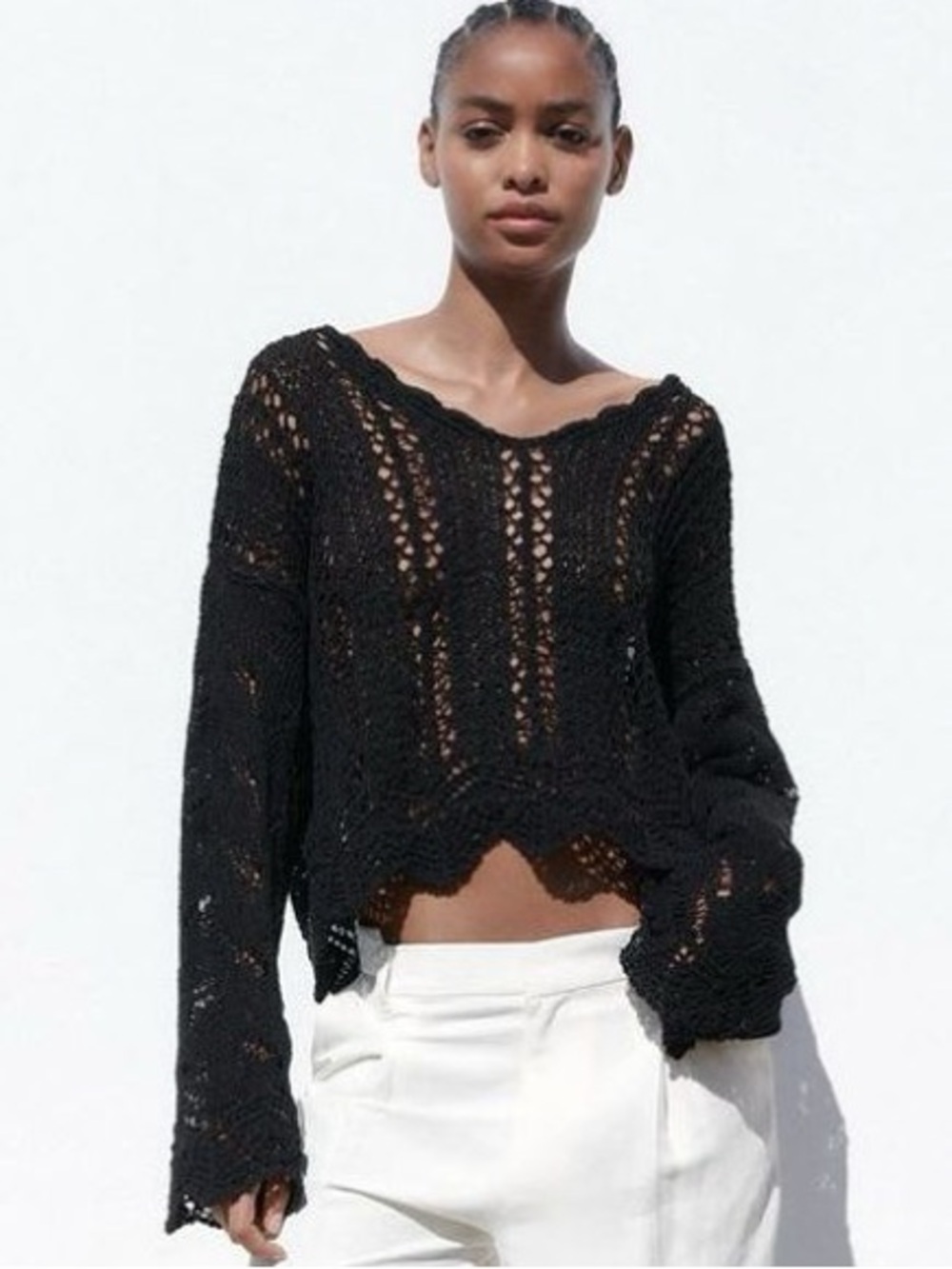 Zara Oversized Open Knit Sweater